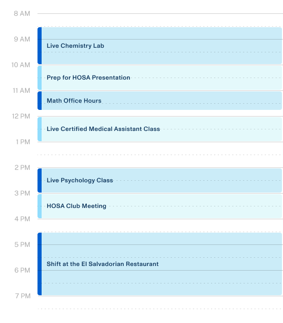 Abi's Schedule 1